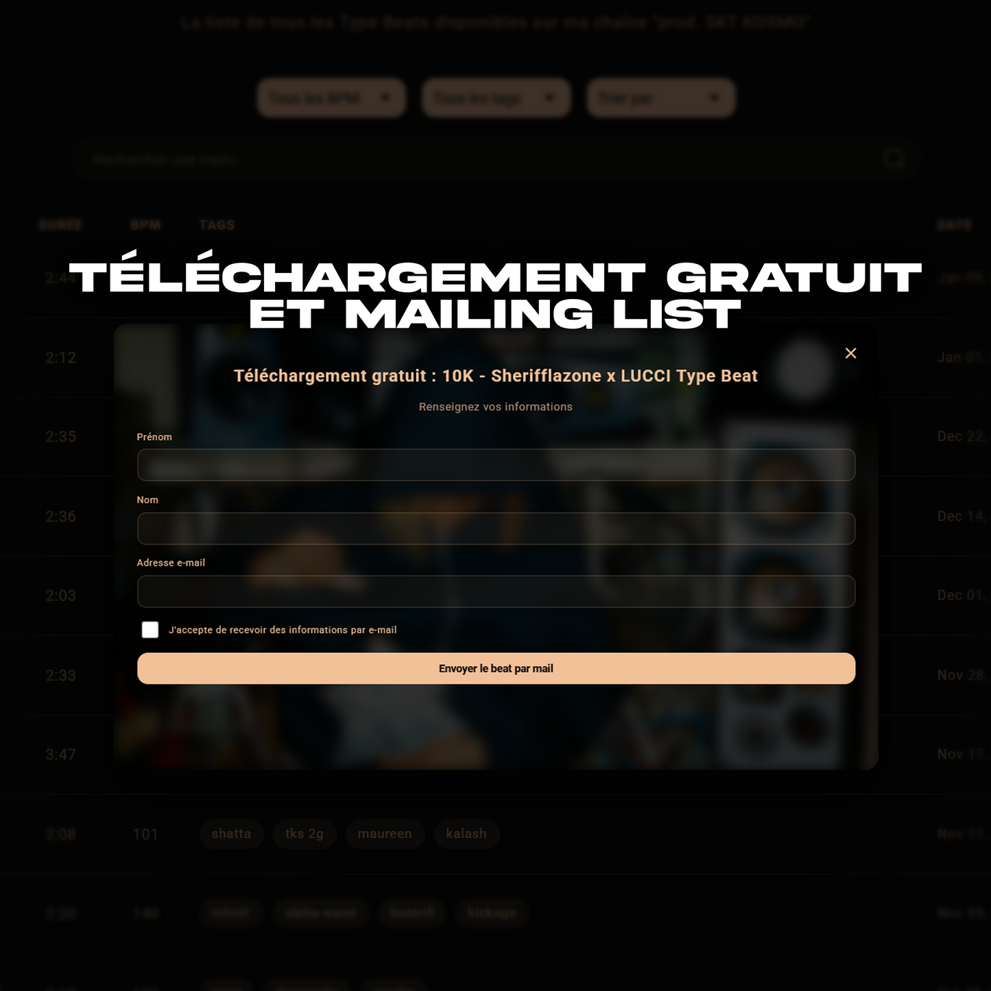 SKT BEAT TEMPLATE for Shopify