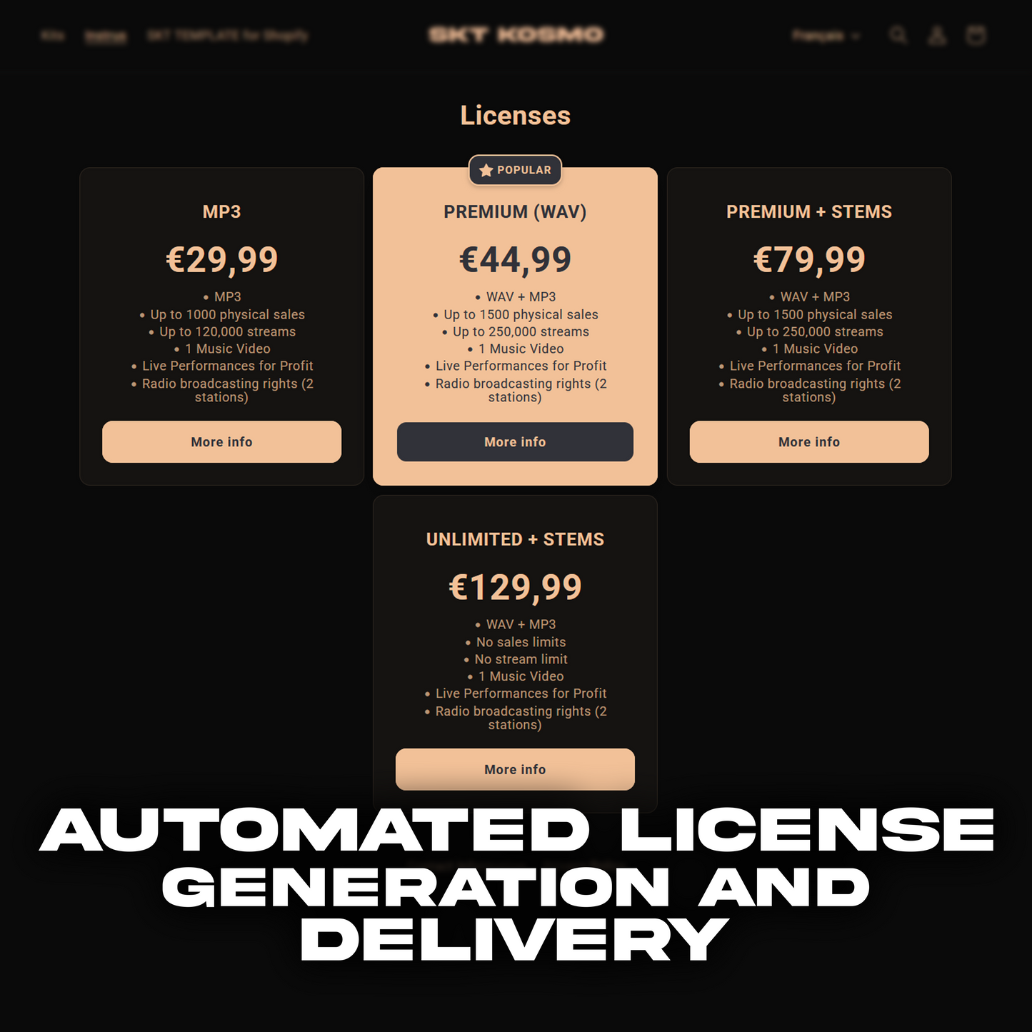 SKT BEAT TEMPLATE for Shopify